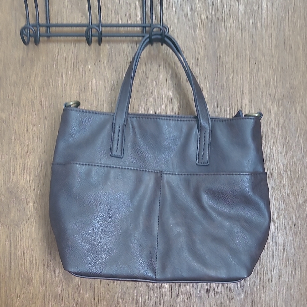 Sonoma Brown Leather Tote Bag with Structured Design